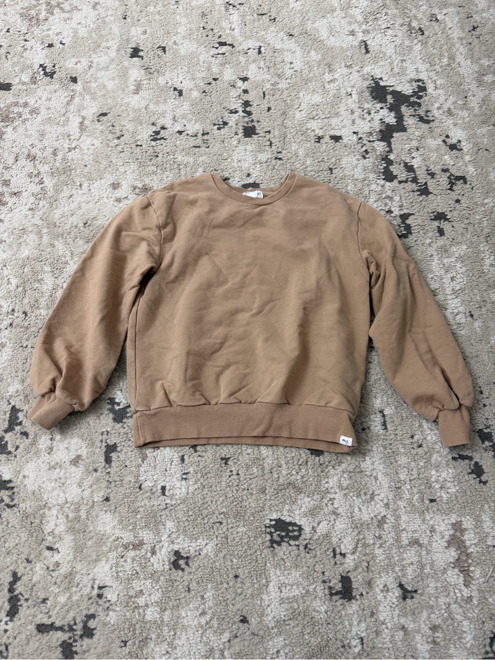 Miles The Label Kids Tan Crewneck Size 6X